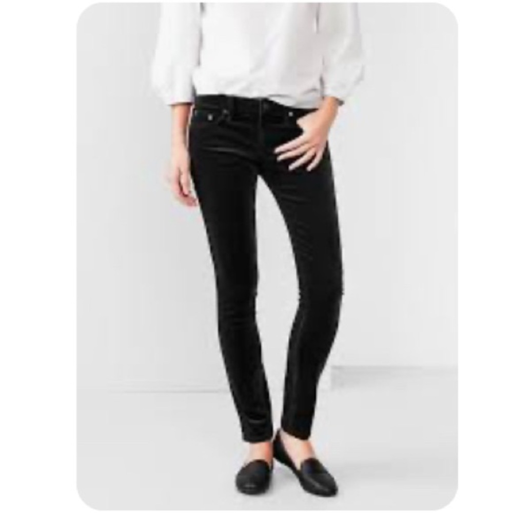 Black Velvet Always Skinny Jeans Gap 1969 Classic Black  Excellent condition 27